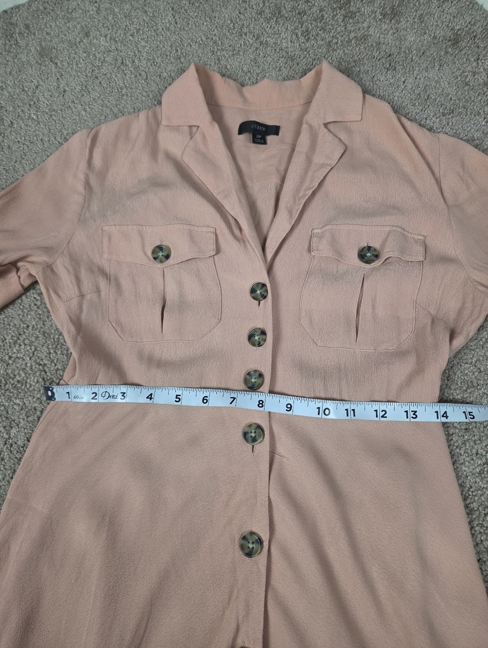 J. Crew Pink Buttoned Shirt Dress - Picture 6 of 12